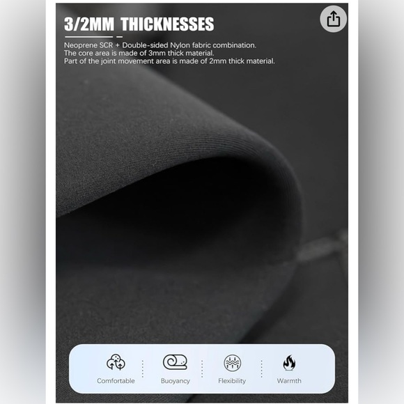 Hevto Plus Size Wetsuit - Picture 4 of 12